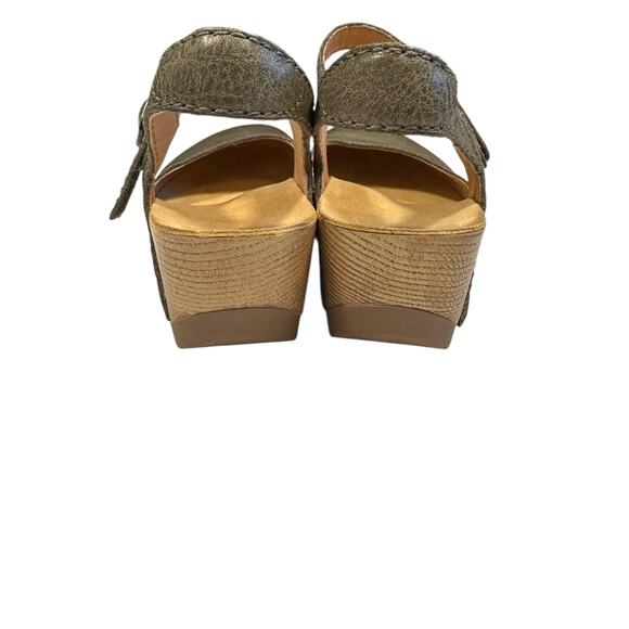 NWOT Dansko Tiffani Green Leather Mary Jane Comfort Sandals EU 38 HolidayOutfit - Picture 6 of 8